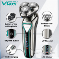 Hair Beard Trimmer Shaver VGR V-323 Rechargeable Rotary Electric Shaver Waterproof Factory
